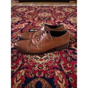 COLE HAAN Men's Tan Cognac Leather Dress Shoes Oxfords Size 13